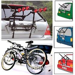 3 Bicycle Bike Car Cycle Carrier Rack Universal Fitting Hatchback Rear Mounted 