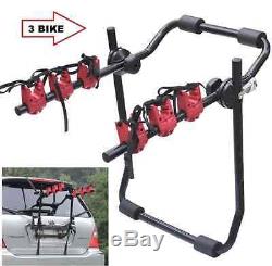 3 Bicycle Carrier Car Rack Bike Cycle Universal Fits Most Rear Mount Mountain