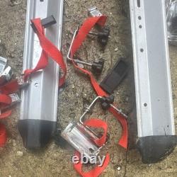 3-Bike Roof Mount Bike Rack Carrier Anti-Theft Lock Silver/Black/Red