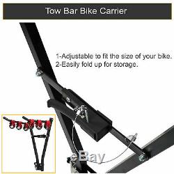 3 Bike Tow Bar Towbar Towball Mount Cycle Bicycle Carrier Car Van Rack