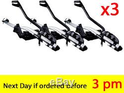 3 Thule 591 ProRide Roof Mount Cycle Bike Carriers With T-Track 2014 Version