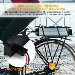 48V 20Ah LED Rear Rack Carrier Li-ion Lithium Battery Electric Bike 1000W 1500W