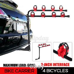 4 Bike Carrier Universal Car Rear Boot Mounted Holder Four Cycle Bicycle Rack Q