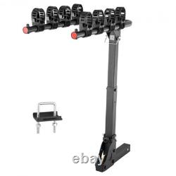 4 Bike Hitch Carrier Rack 150 Lbs Capacity Fits 2 Inch Receiver Folding Design