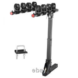 4 Bike Hitch Carrier Rack 150 Lbs Capacity Fits 2 Inch Receiver Folding Design