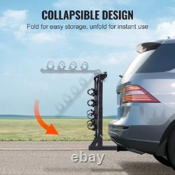 4 Bike Hitch Carrier Rack 150 Lbs Capacity Fits 2 Inch Receiver Folding Design