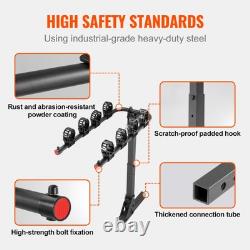 4 Bike Hitch Carrier Rack 150 Lbs Capacity Fits 2 Inch Receiver Folding Design
