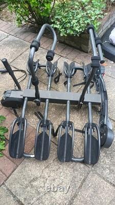 4 Bike Tow Bar Mount Cycle Car Rack Foldable Lockable 420£ ExD2