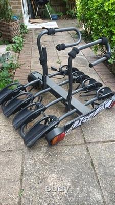 4 Bike Tow Bar Mount Cycle Car Rack Foldable Lockable 420£ ExD2