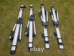 4 x Thule Tour 510 Aluminium Cycle Carriers Roof Mounted Keyed Alike