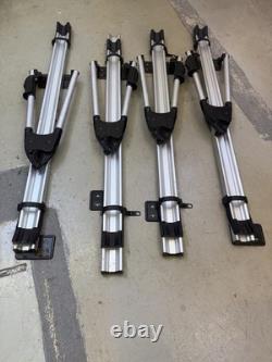 4 x Thule Tour 510 Aluminium Cycle Carriers Roof Mounted Keyed Alike
