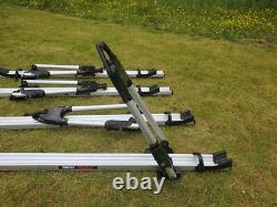 4 x Thule Tour 510 Aluminium Cycle Carriers Roof Mounted Keyed Alike