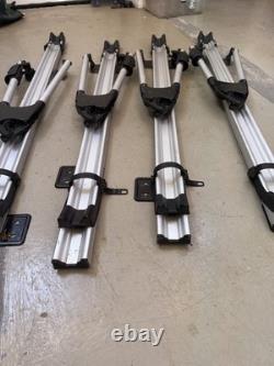 4 x Thule Tour 510 Aluminium Cycle Carriers Roof Mounted Keyed Alike