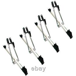 4 x Tour Cycle Carrier Roof Mounted Bike Bicycle Car Rack Holder Lockable