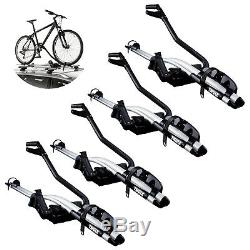 4x Thule ProRide 591 Universal Roof Mounted Bicycle Cycle Carrier Bike Rack