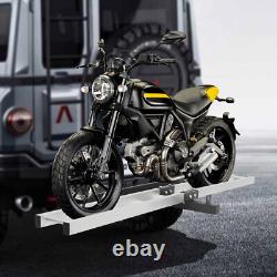 500LBS Hitch-Mounted Motorcycle Carrier with Ramp for Dirt Bikes