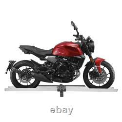 500LBS Hitch-Mounted Motorcycle Carrier with Ramp for Dirt Bikes