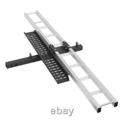 500LBS Hitch-Mounted Motorcycle Carrier with Ramp for Dirt Bikes