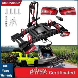 60KG Foldable 2 Bike Electric Rack TowBar E-Bike Carrier Tilt E-MARK taillight