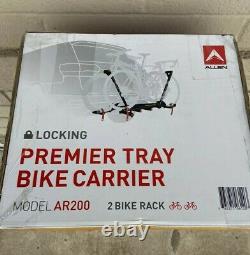 Allen Sports AR200 Premier Locking Hitch Mounted Tray 2-Bike Carrier Rack