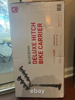 Allen Sports Deluxe Locking Quick Secure Tie 4-Bike Carrier For 2 Hitch 640QR