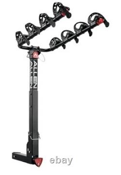 Allen Sports Deluxe Locking Quick Secure Tie 4-Bike Carrier For 2 Hitch 640QR