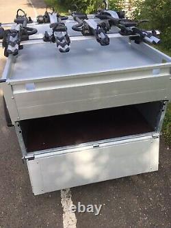 Anssems GT 750 201 HT Camping Trailer With 4x Thule Proride Cycle Carriers
