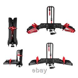 Anti-Theft Electric 2 Bike Rack Foldable E-Bike Tow Ball Carrier with Taillight