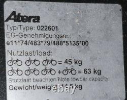 Atera Strada DL AR2603 3 Bike Tow Bar Mount Cycle Carrier Rack