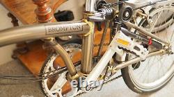 BROMPTON FOLDING BIKE R6U mudguards & Brompton carrier, RAW LACQUER 6 speed