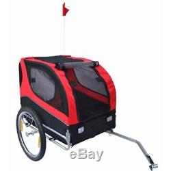 B#Bike Trailer Dog/Pets Bicycle Cargo Carrier Trailer Garden Luggage Red