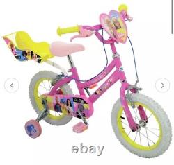 Barbie 14 Bike Pink Bicycle Removable Stabiliser & Doll Carrier Age 3+