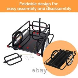 Bicycle Cargo Trailer Bike Storage Cart Hitch Cycling Camping Luggage Carrier