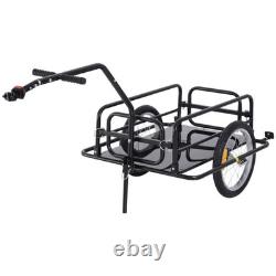 Bicycle Cargo Trailer Bike Storage Cart Hitch Cycling Camping Luggage Carrier