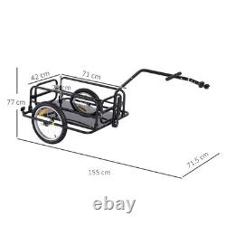 Bicycle Cargo Trailer Bike Storage Cart Hitch Cycling Camping Luggage Carrier