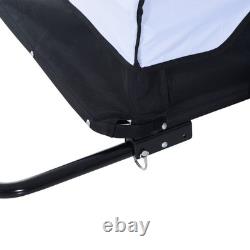 Bicycle Storage Carrier Bike Trailer Cargo with Hitch White and Black