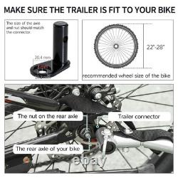 Bicycle Storage Carrier Bike Trailer Cargo with Hitch White and Black