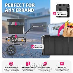 Bicycle Trailer Bike Carriers Cargo Tag Along Multifunctional Hand Cart Shopping