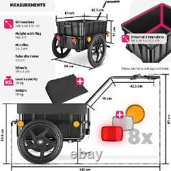 Bicycle Trailer Bike Carriers Cargo Tag Along Multifunctional Hand Cart Shopping