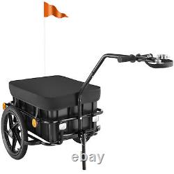 Bicycle Trailer Bike Carriers Cargo Tag Along Multifunctional Hand Cart Shopping