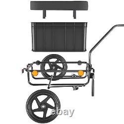 Bicycle Trailer Bike Carriers Cargo Tag Along Multifunctional Hand Cart Shopping