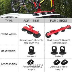 Bike Bicycle Car Roof Rack Carrier Suction Roof-top Quick Rack FIT 2 Bike b L2L9