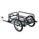 Bike Bicycle Cargo Trailer In Steel Frame-Black Luggage Transport Carrier Cart