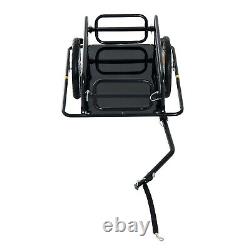 Bike Bicycle Cargo Trailer In Steel Frame-Black Luggage Transport Carrier Cart