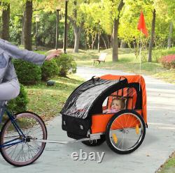 Bike Bicycle Stroller Cart 2Seat Children Carrier Trailer Jogger Wagon Coupler