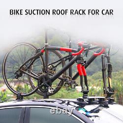 Bike Car Roof Rack Bike Carrier Rack Holder Suction Cups For 2pcs Bikes s E3L6
