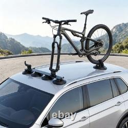 Bike Car Roof Rack Carrier Suction Roof-top Secure Holder Quick Release, Black