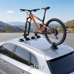 Bike Car Roof Rack Carrier Suction Roof-top Secure Holder Quick Release, Black