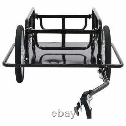 Bike Cargo Trailer Bicycle Cycling Camping Luggage Carrier Transport Steel Black