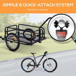 Bike Cargo Trailer Bicycle Storage Cart with Hitch Transport Carrier Project Black